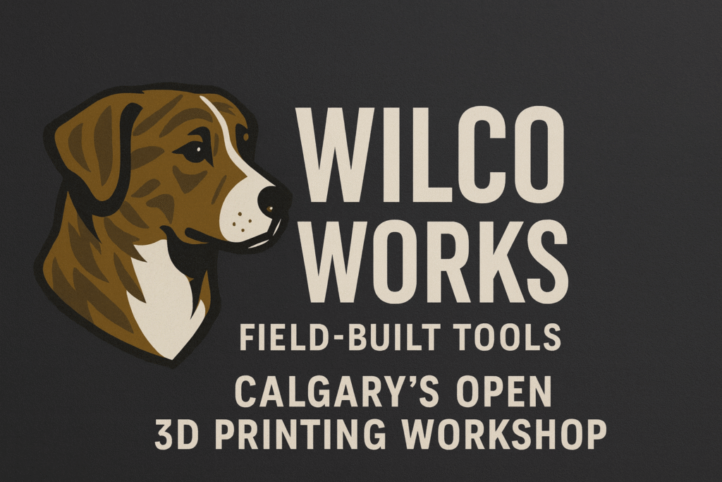 An image depicting Wilco Works and its field-built tools. Calgary's Open 3D Printing Workshop